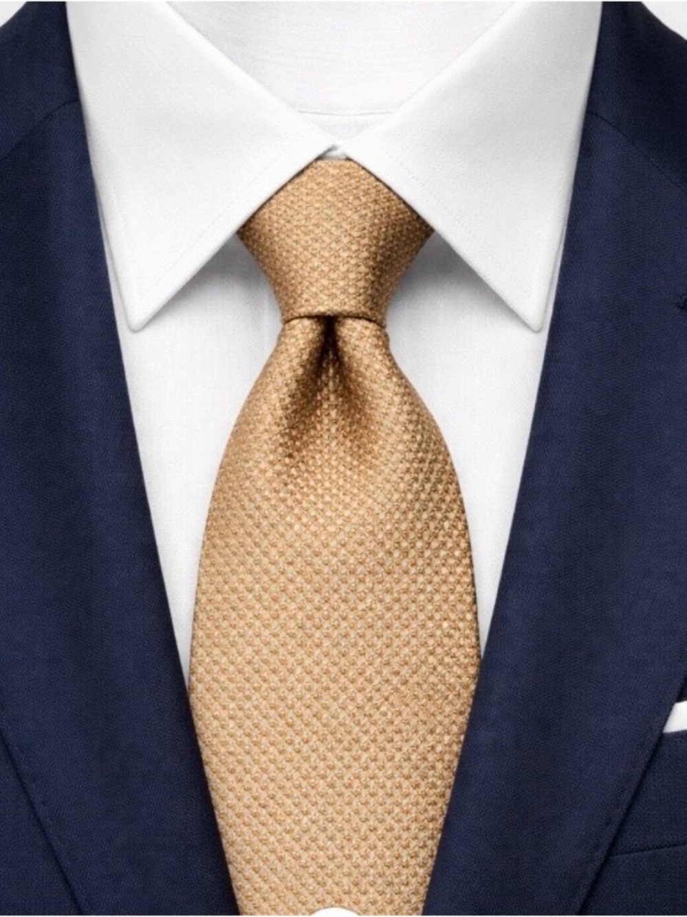 Geoffrey Beene 100% Silk Tie Stain Resistant Tan Rust Tiny Checks Woven Classic